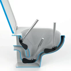 Wenko White Rimless Toilet Brush