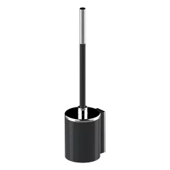 AKW Onyx Black Toilet Brush And Holder
