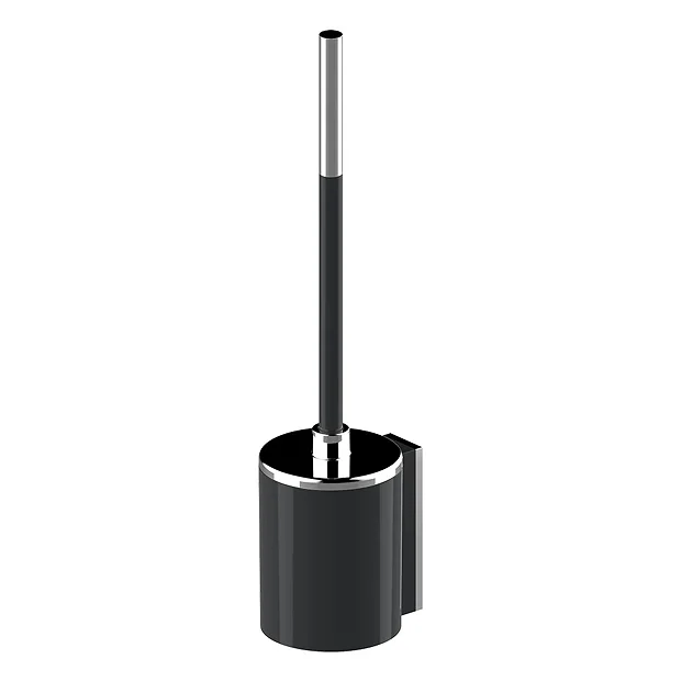 AKW Onyx Black Toilet Brush And Holder 1 AKW Onyx Black Toilet Brush And Holder