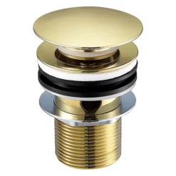 Just Taps Plu JTP Vos Brushed Brass Slotted Click Clack Basin Waste