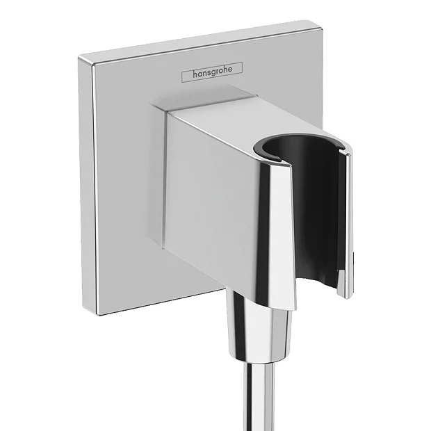 Hansgrohe FixFit Square Wall Outlet With Shower Holder 1 Hansgrohe FixFit Square Wall Outlet With Shower Holder