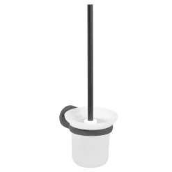 Just Taps Plu JTP Vos Brushed Black Toilet Brush & Holder