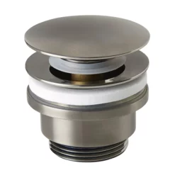 Just Taps Plu JTP Vos Brushed Black Universal Slotted/Unslotted Click Clack Basin Waste