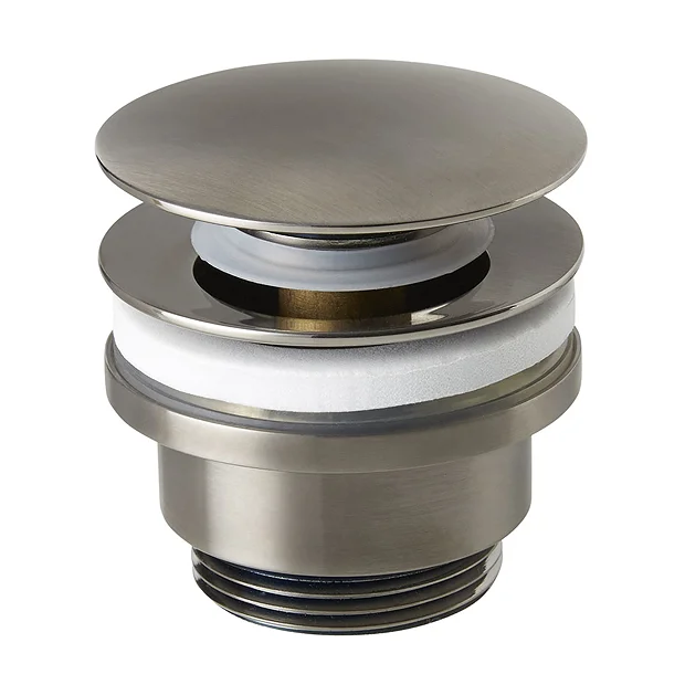 Just Taps Plu JTP Vos Brushed Black Universal Slotted/Unslotted Click Clack Basin Waste 1 Just Taps Plu JTP Vos Brushed Black Universal Slotted/Unslotted Click Clack Basin Waste