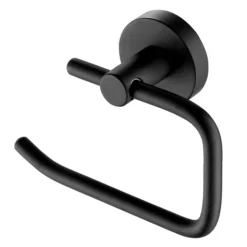 Just Taps Plu JTP Vos Matt Black Toilet Roll Holder