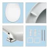 Bemis Buxton Toilet Seat With Adjustable Chrome Hinges