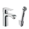 Hansgrohe Metris Single Lever Basin Mixer 100 With Bidet Spray And 160cm Shower Hose