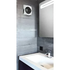 HIB Hush Wall Mounted Bathroom Fan With Timer & Humidity Sensor - White