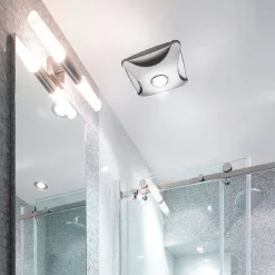 HIB Air-Star Bathroom Ceiling Fan With LED Lights - White