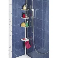 Wenko Telescopic Shower Corner Compact - White