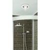 HIB Turbo Chrome Bathroom Inline Fan With LED Lights - Warm White