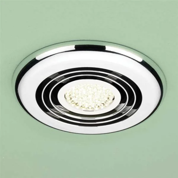 HIB Turbo Chrome Bathroom Inline Fan With LED Lights - Warm White 2 HIB Turbo Chrome Bathroom Inline Fan With LED Lights - Warm White - Image 2