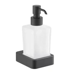 Just Taps Plu JTP Hix Matt Black Soap Dispenser