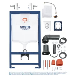 Grohe Rapid SL 1.13m Low Noise 3 In 1 Set Support Frame For Wall Hung WC