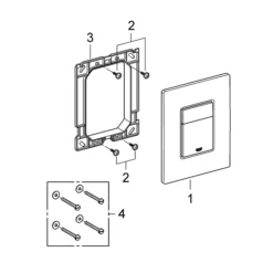 Grohe Even Dual Flush Plate - Phantom Black
