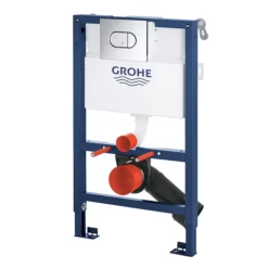Grohe Solido 0.82m 3 In 1 Set Low Noise Support Frame For Wall Hung WC With Arena Flush Plate