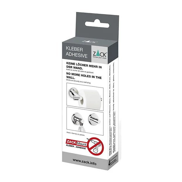 Zack Accessori Zack Scala Stainless Steel Towel Hook + Mount Adhesive 1 Zack Accessori Zack Scala Stainless Steel Towel Hook + Mount Adhesive