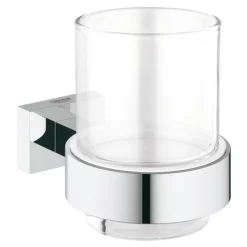 Grohe Essentials Cube Glass Tumbler With Holder