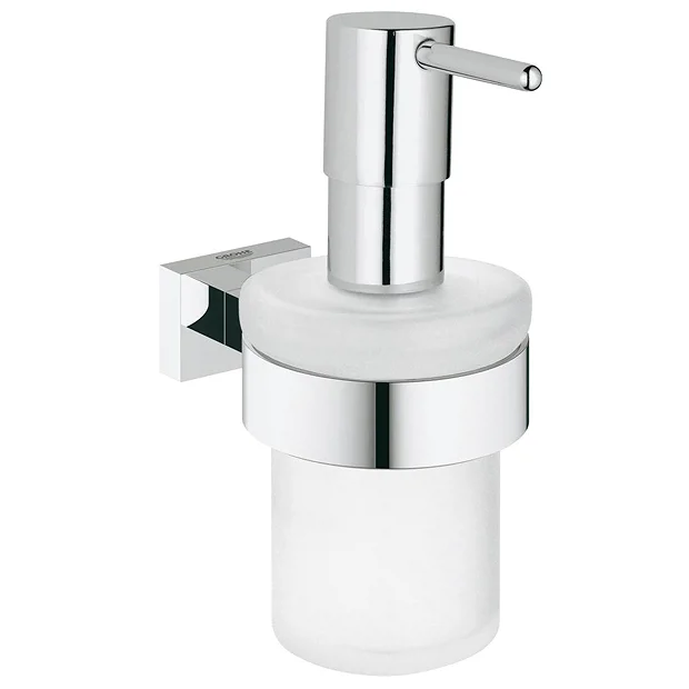 Grohe Essentials Cube Soap Dispenser And Holder 1 Grohe Essentials Cube Soap Dispenser And Holder