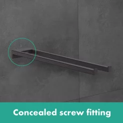 Hansgrohe AddStoris Double Towel Holder - Matt Black -smedbo shop 41770670 l 1
