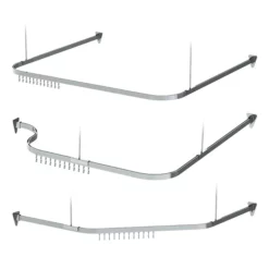 Aqualona Flexi Shower Curtain Track And Hooks