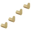 4 X Arezzo Brushed Brass Robe Hooks