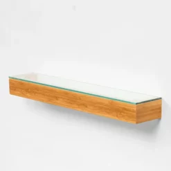 Victorian Plumbing 550mm Glass Shelf Bamboo
