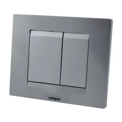 Wirquin Essential Dual Flush Plate - Matt Chrome