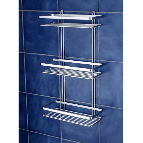 Eurosh Satina Shower Storage Basket - Chrome 3 Tier (56590) 1 Eurosh Satina Shower Storage Basket - Chrome 3 Tier (56590)