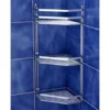 Eurosh Satina Bathroom Corner Basket Tidy - Triple Tier - Chrome