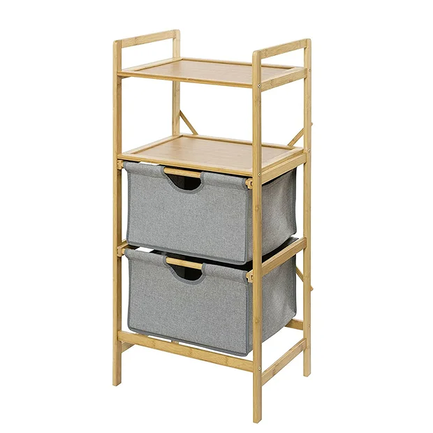 Wenko Bahari Bamboo Shelf Unit With 2 Drawers 1 Wenko Bahari Bamboo Shelf Unit With 2 Drawers