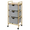 Wenko Bahari Bamboo Shelf Unit With 3 Drawers