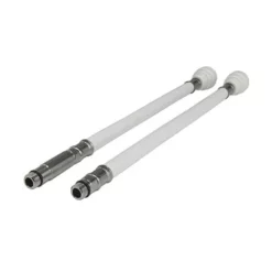 JG Speedfit Plumbing Fitting JG Speedfit 15mm X M10 Monobloc Mixer White PVC Flexi Hoses (Pair)