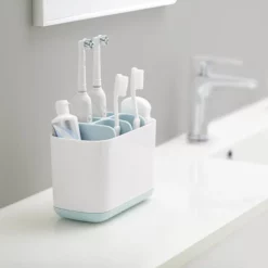 Joseph Joseph Bathroom Joseph Joseph Easy-Store Large Toothbrush Caddy - White/Blue -smedbo shop 70501 d3