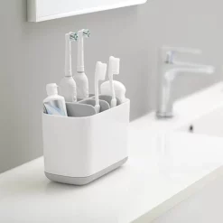 Joseph Joseph Bathroom Joseph Joseph Easy-Store Large Toothbrush Caddy - White/Grey -smedbo shop 70510 d2