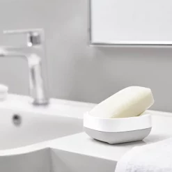 Joseph Joseph Bathroom Joseph Joseph Slim Compact Soap Dish - White/Grey