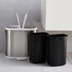 Joseph Joseph Bathroom Joseph Joseph Split 6L Stainless Steel Bathroom Recycling Bin