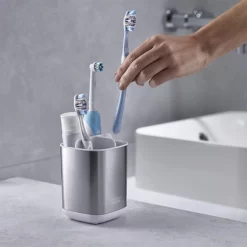 Joseph Joseph Bathroom Joseph Joseph EasyStore Steel Toothbrush Holder -smedbo shop 70530 d4