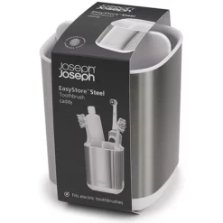 Joseph Joseph Bathroom Joseph Joseph EasyStore Steel Toothbrush Holder