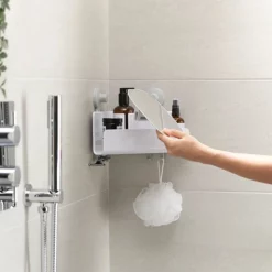 Joseph Joseph Bathroom Joseph Joseph EasyStore Corner Shower Shelf With Removable Mirror -smedbo shop 70549 d1