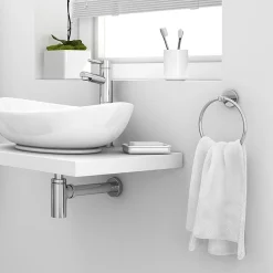 Victorian Plumbing Orion Towel Ring - Chrome