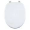 Aqualona White Wooden MDF Toilet Seat