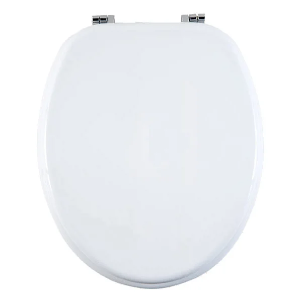 Aqualona White Wooden MDF Toilet Seat 1 Aqualona White Wooden MDF Toilet Seat