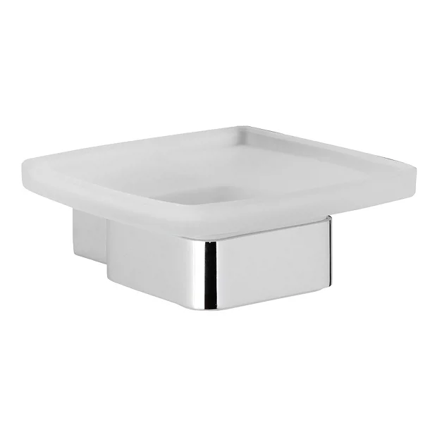 Roper Rhodes Horizon Frosted Glass Soap Dish & Holder 1 Roper Rhodes Horizon Frosted Glass Soap Dish & Holder