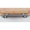 Euroshowers White Ash MDF Toilet Seat With Chrome Bar Hinges