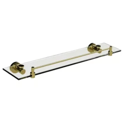 Miller Bond Brushed Brass Glass Shelf