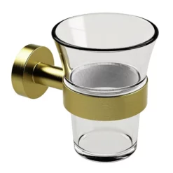 Miller Bond Brushed Brass Tumbler Holder