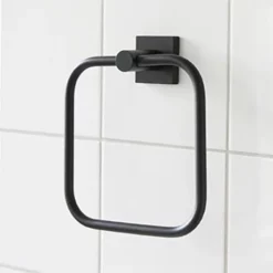 Miller Atlanta Matt Black Towel Ring