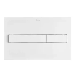 Roca PL7 Operating Panel Dual Flush Plate - Matt White