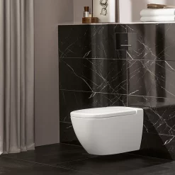 Villeroy & Boch Villeroy And Boch ViConnect Glass Glossy Black Dual Flush Plate